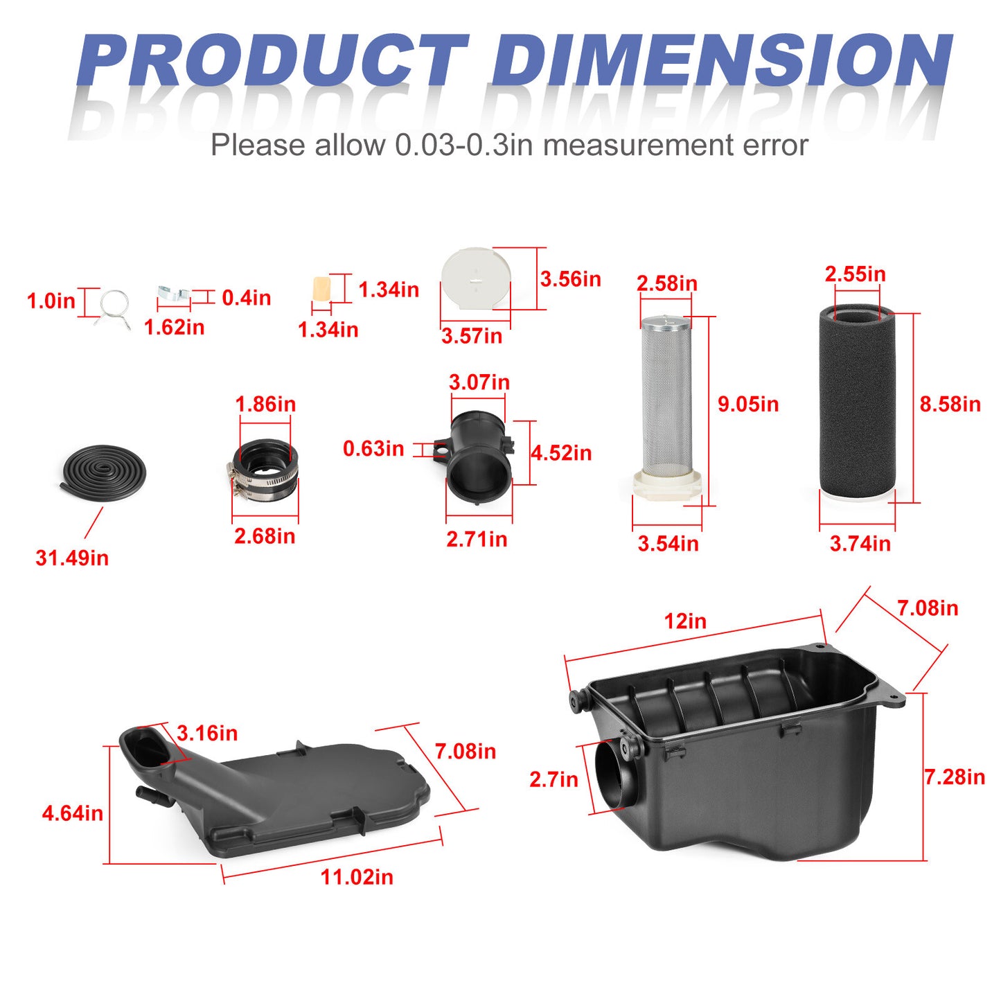 Air Filter Guide Box Cover Kit for Yamaha Grizzly 660 (2002–2008)