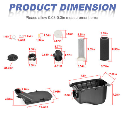 Air Filter Guide Box Cover Kit for Yamaha Grizzly 660 (2002–2008)