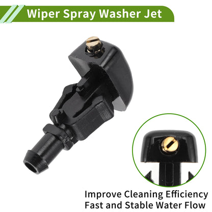 Set of 1 Windshield Washer Nozzle with Hose Connector for Ford (No. 3W7Z17603AA)