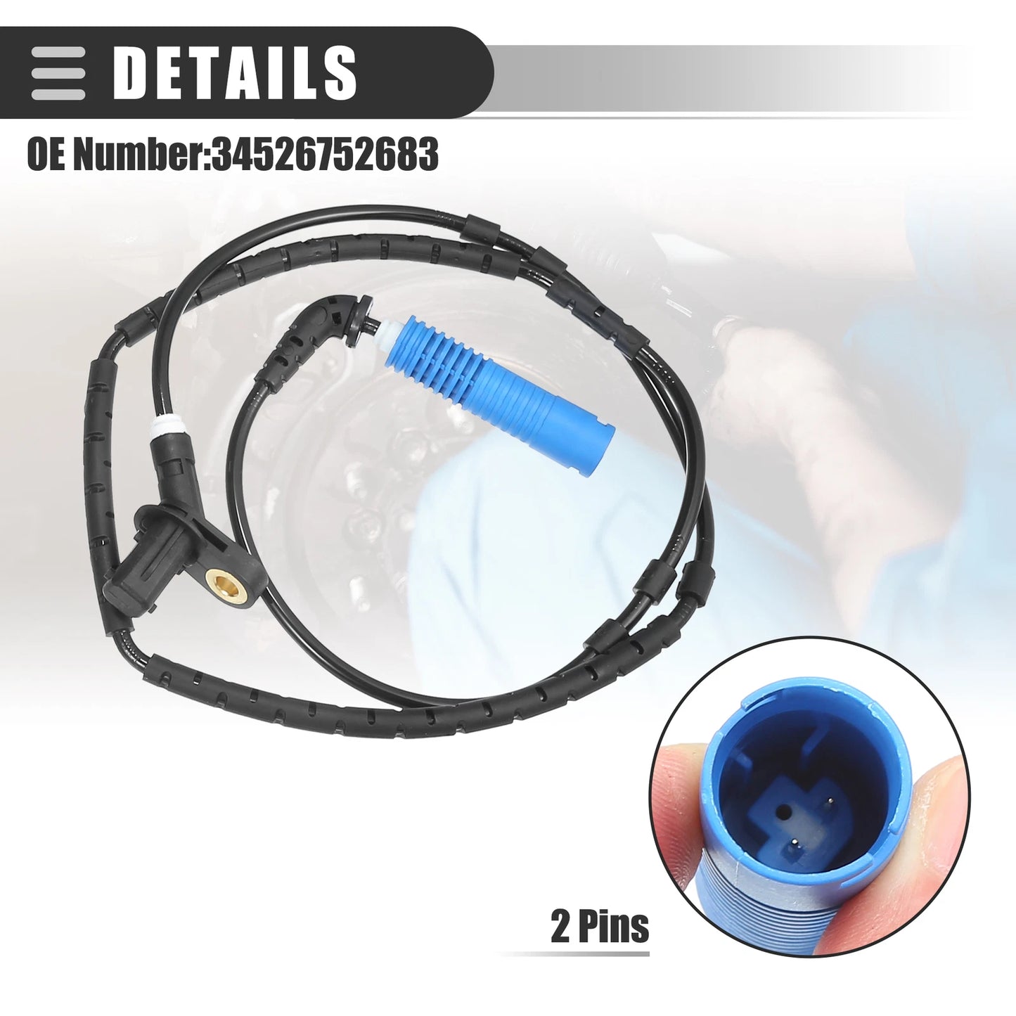 ABS Sensor Set of 2 for BMW 325Ci (2001–2006) No. 34526752683