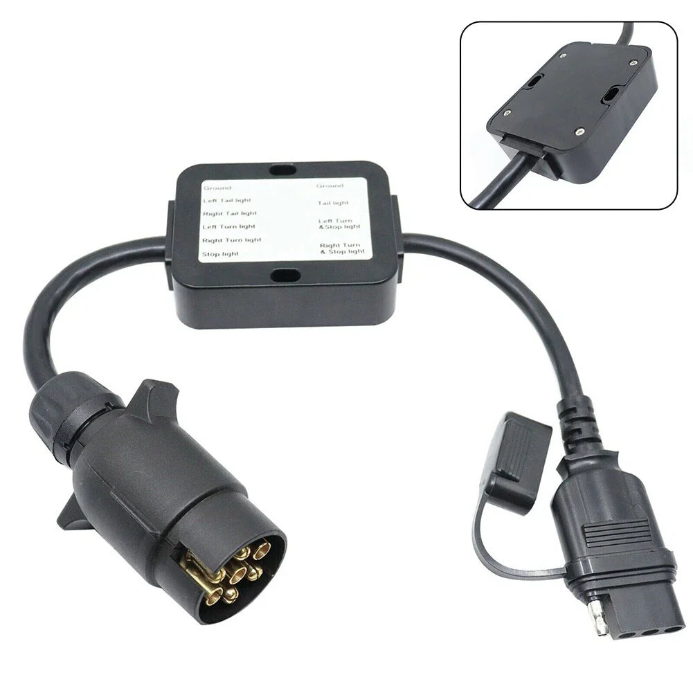 Trailer Light Converter 7Pin Connector to 4Way Flat