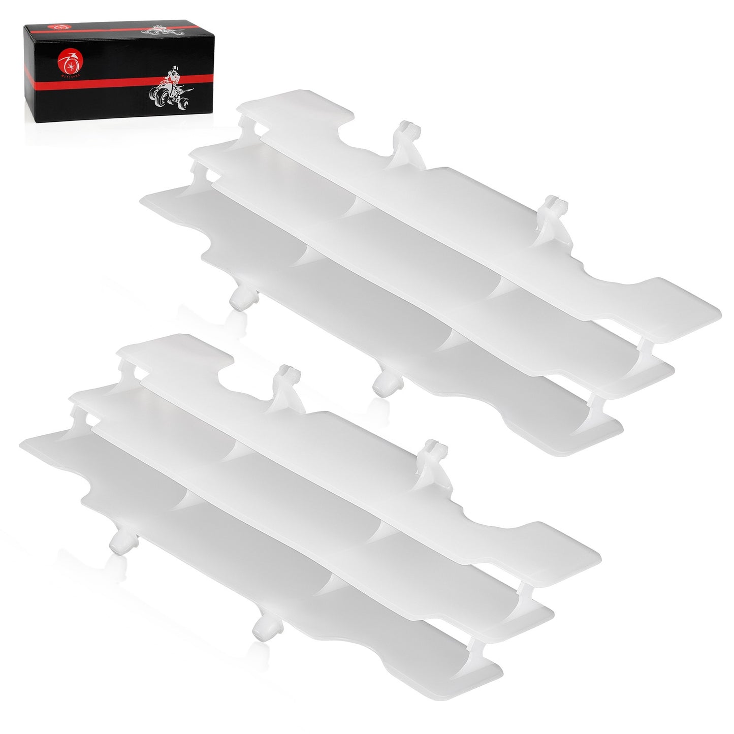 2X Radiator Louver Guard for Honda CR125R (1992–1997) White