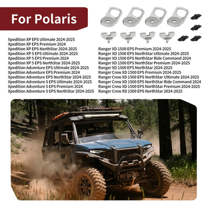 Set of 4 Lock & Ride D-Rings for Polaris Xpedition ADV (2024–2025)