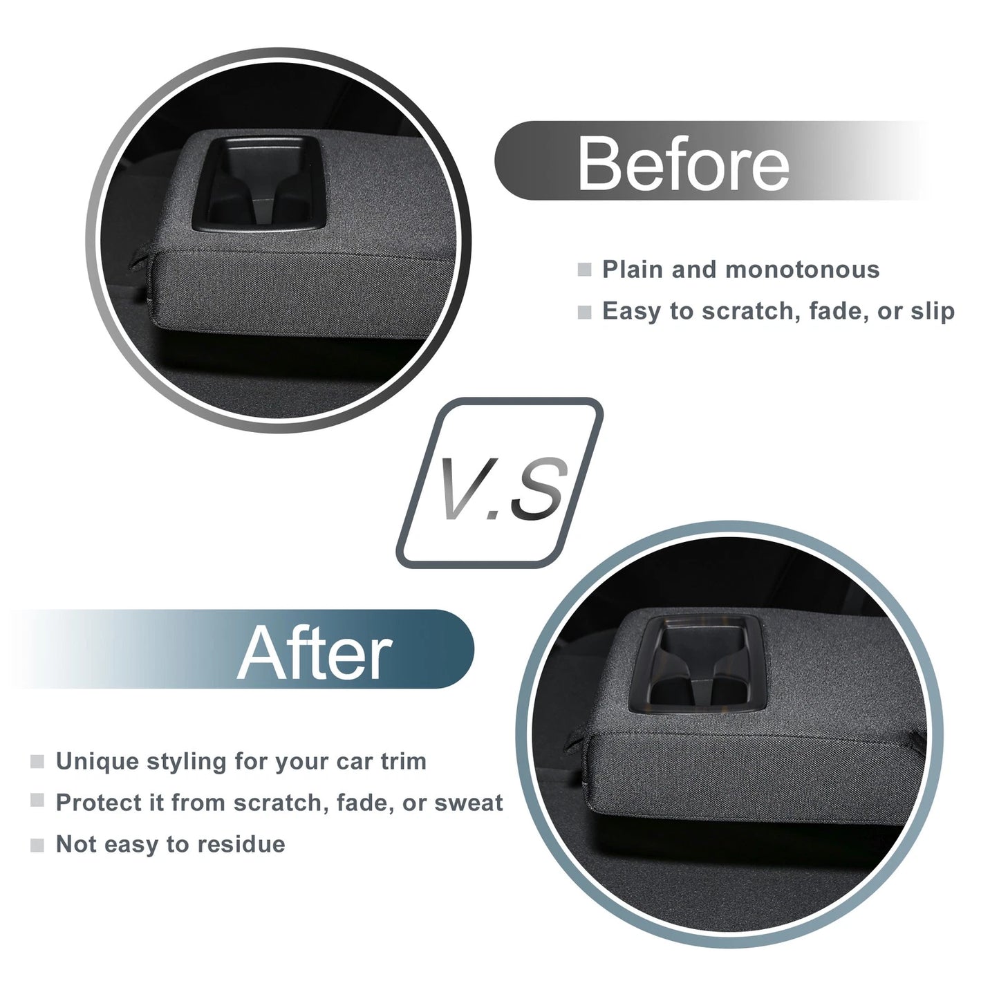 Rear Cup Holder Cover for Toyota Harrier (80 Series) - Black 1 Pcs