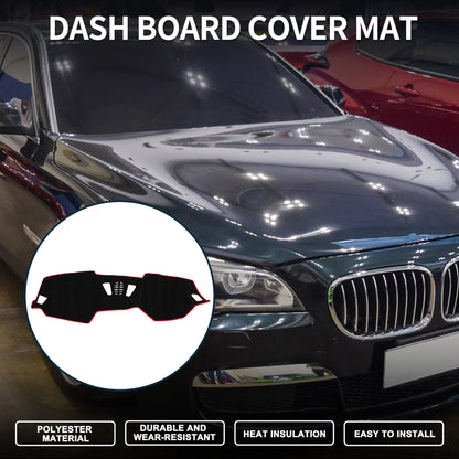Dashboard Cover Mat for BMW 4 Series (2021) Sun Protector Pad Black Red