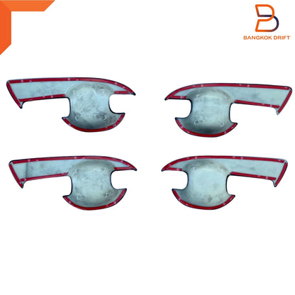 Black Carbon Fiber Door Handle Cover Trim for Isuzu D-Max (2012-2019)