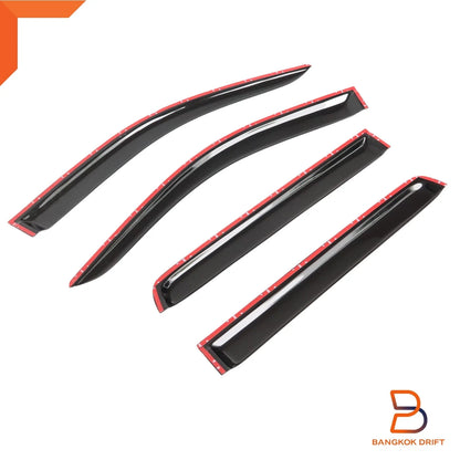Black Wind Deflector Visor Shield for Nissan Navara Ute (2015-2021)