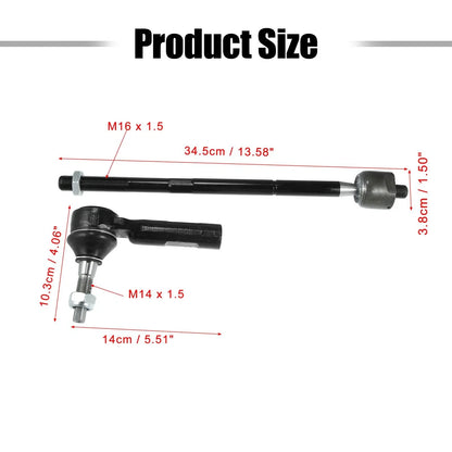 4 x Front Inner Outer Tie Rods for Dodge Challenger Charger (2011-2019)