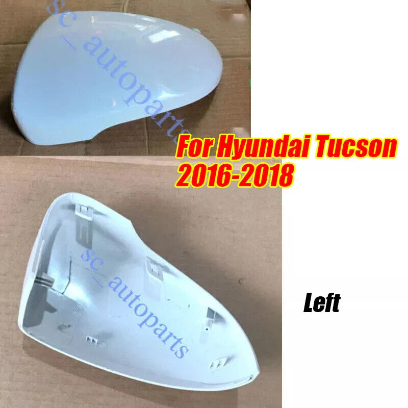 Mirror Cap Cover Left Driver Side White for Hyundai Tucson (2016–2018)