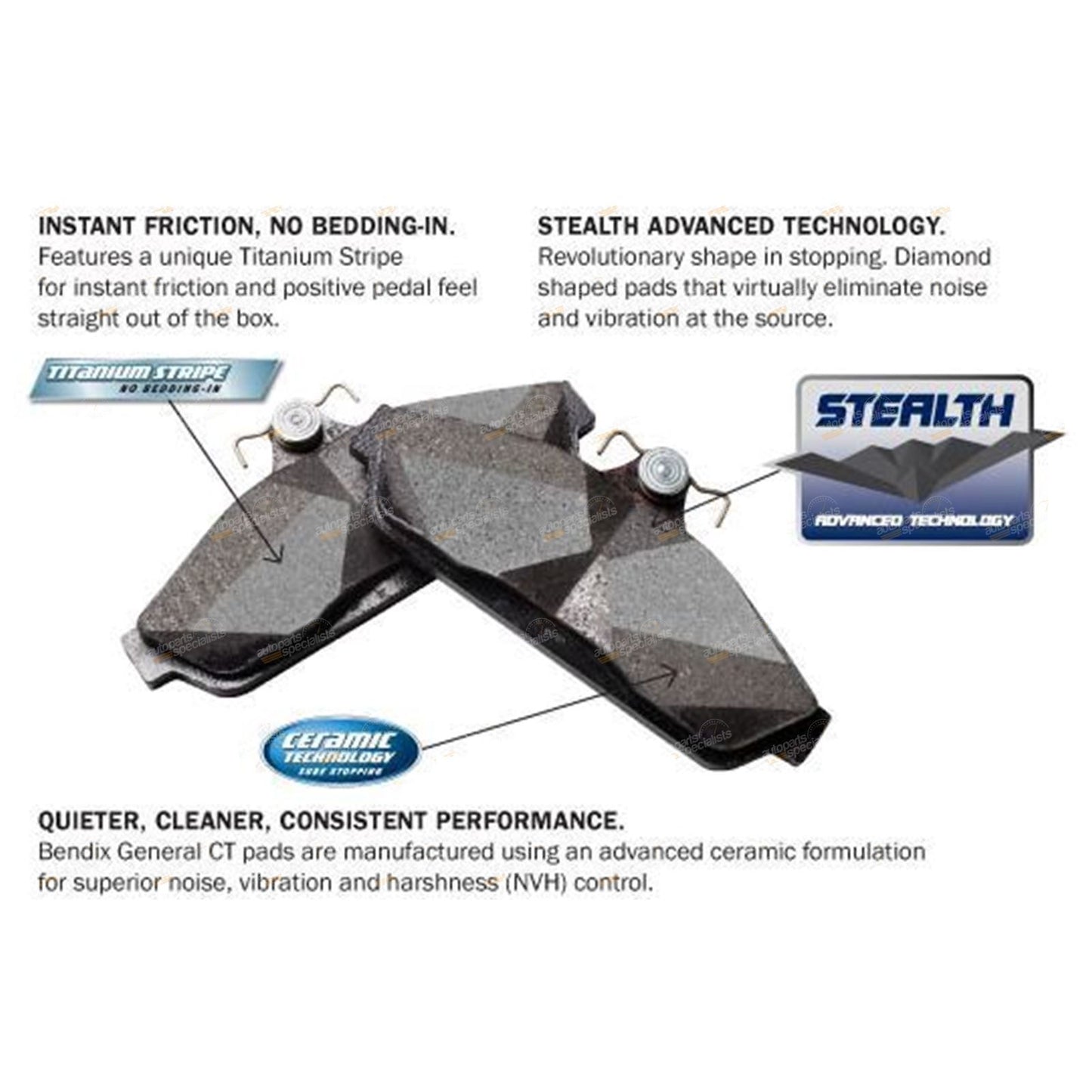 Rear Brake Pads for Commodore VB VC VG VH VK VL VN VP VQ VR VS (1978–2000)