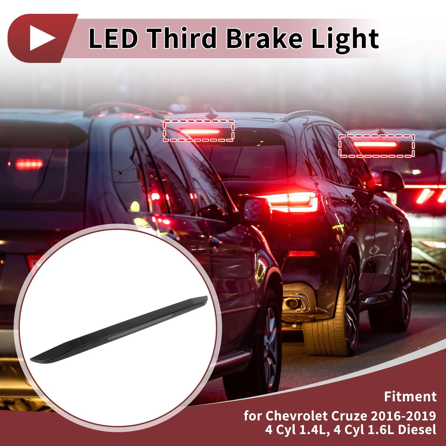 LED Third Brake Light for Chevrolet Cruze (2016–2019) No. 84277408