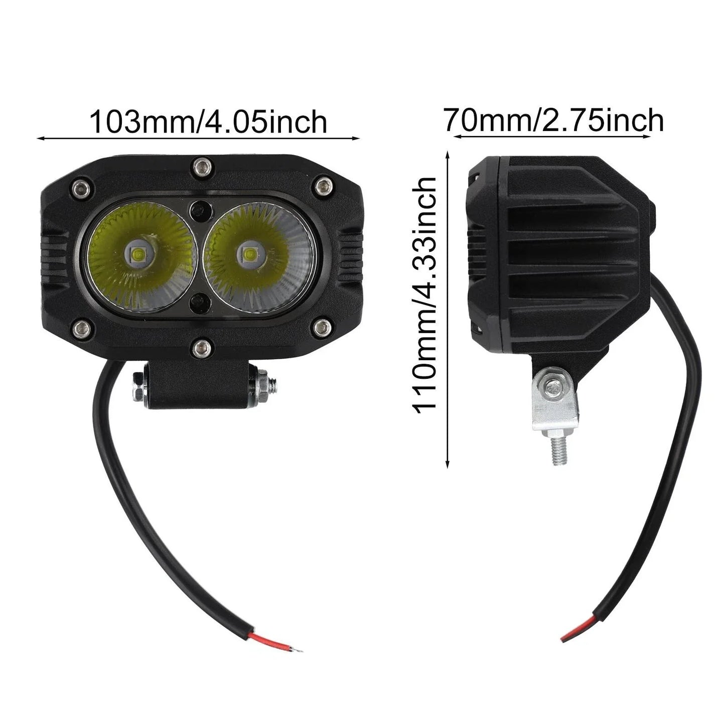 4 Inch LED Cube Pods Work Light Bar Spot Fog Lamp Driving Offroad for Truck ATV