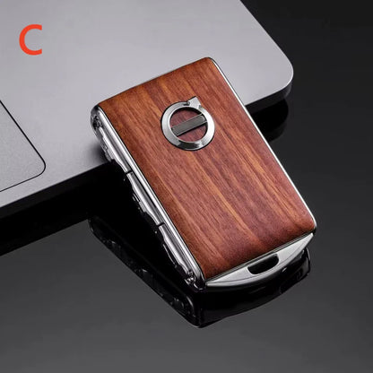 Wood Remote Control Case Fob Shell Cover for Volvo S60 S90 XC40 XC60 XC90 V60