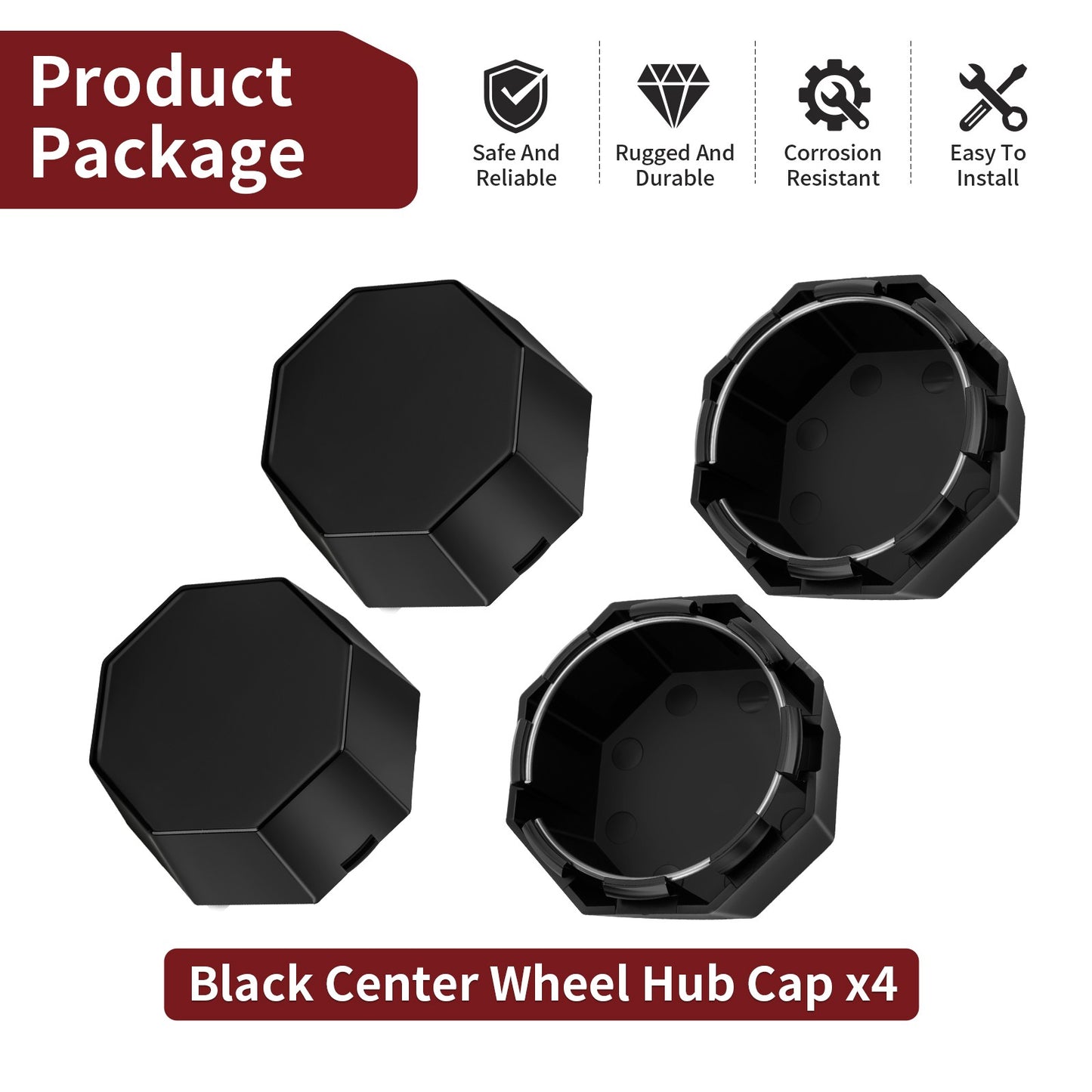 Set of 4 Center Wheel Hub Caps for Polaris Sportsman 570 SP (2015–2025)