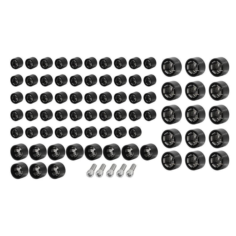 75X Black Engine Bolt Topper Caps for Harley Touring Road Street Glide (07-16)