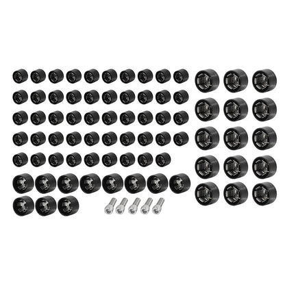 75X Black Engine Bolt Topper Caps for Harley Touring Road Street Glide (07-16)