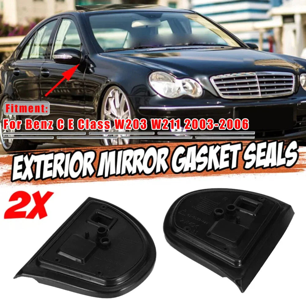 LH+RH Door Mirror Gasket Seals Set for Mercedes E Class W211 (2003–2006)