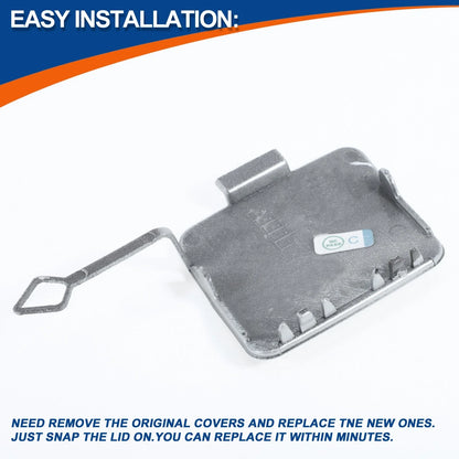 Front Bumper Tow Hook Cover for BMW 1 Series Ice Silver Metallic