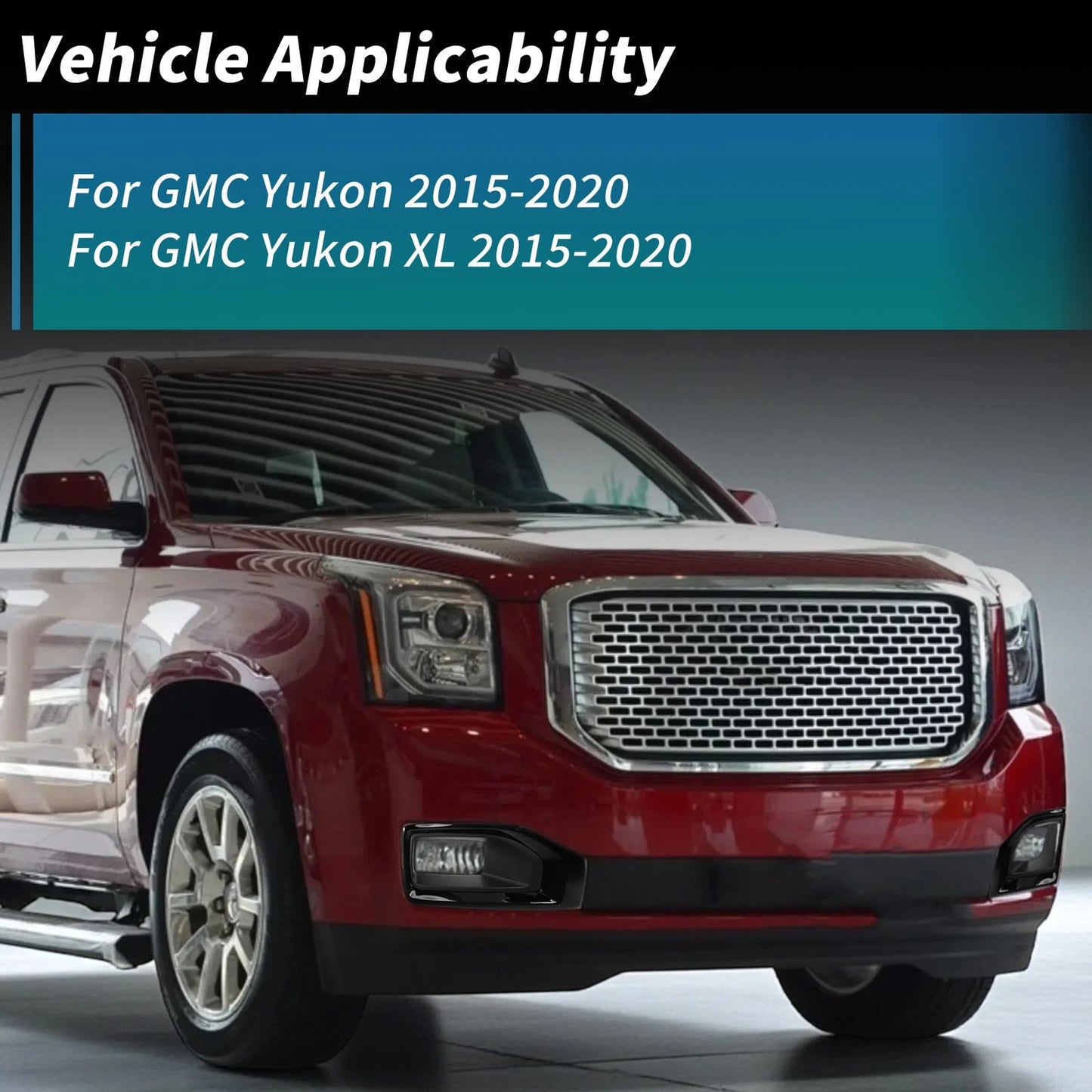 Fog Light Grill for GMC Yukon (2015–2020) Bezels Cover 22936426/22936427