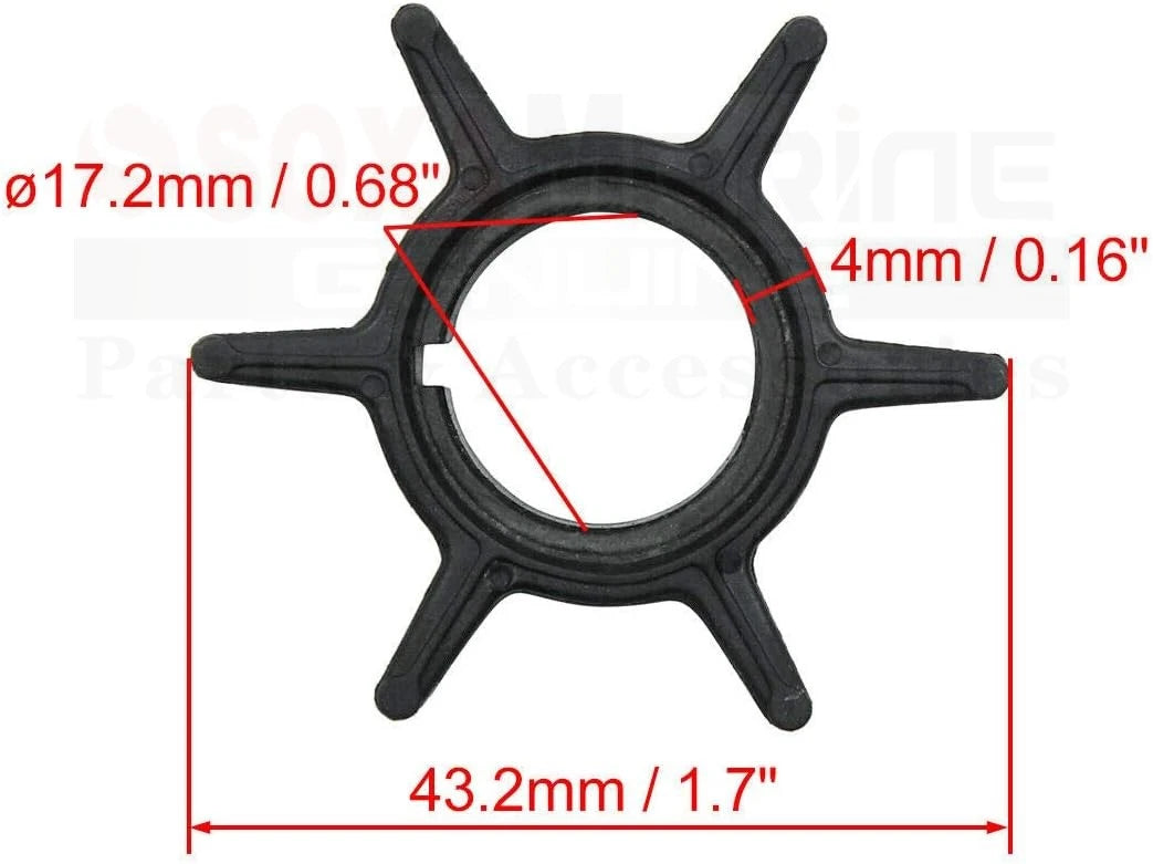 Water Pump Impeller & Key for Mercury Marine Mariner