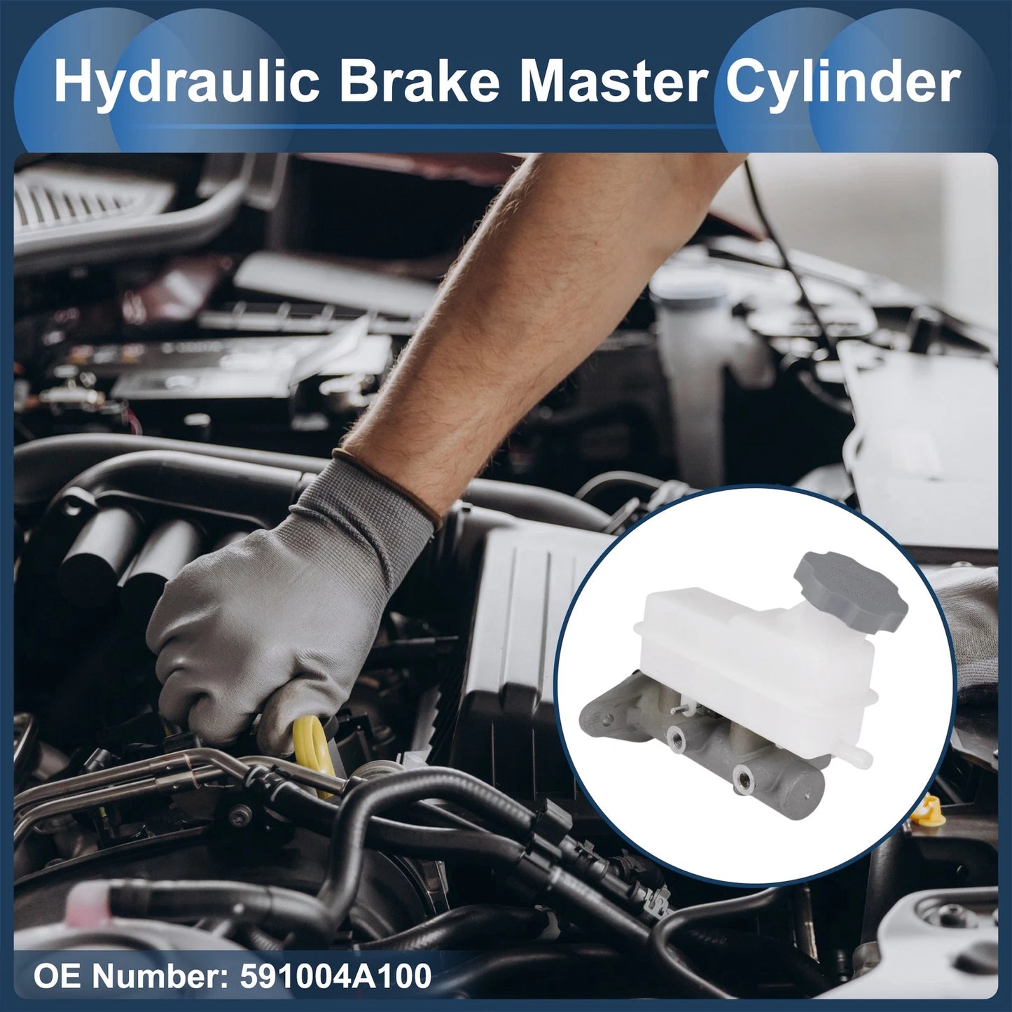 Brake Master Cylinder with Reservoir No. 591004A100 for Hyundai H1 (1998–2007)