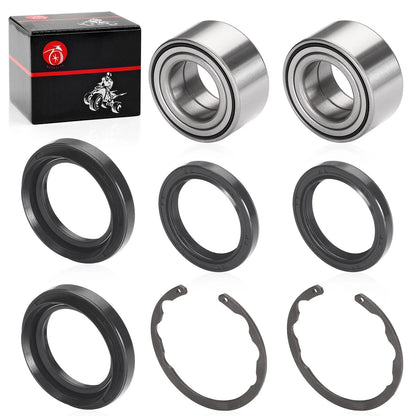 2Pcs Front Wheel Bearing & Seal Kit for Kawasaki Bayou 300/400 (1998–2008)