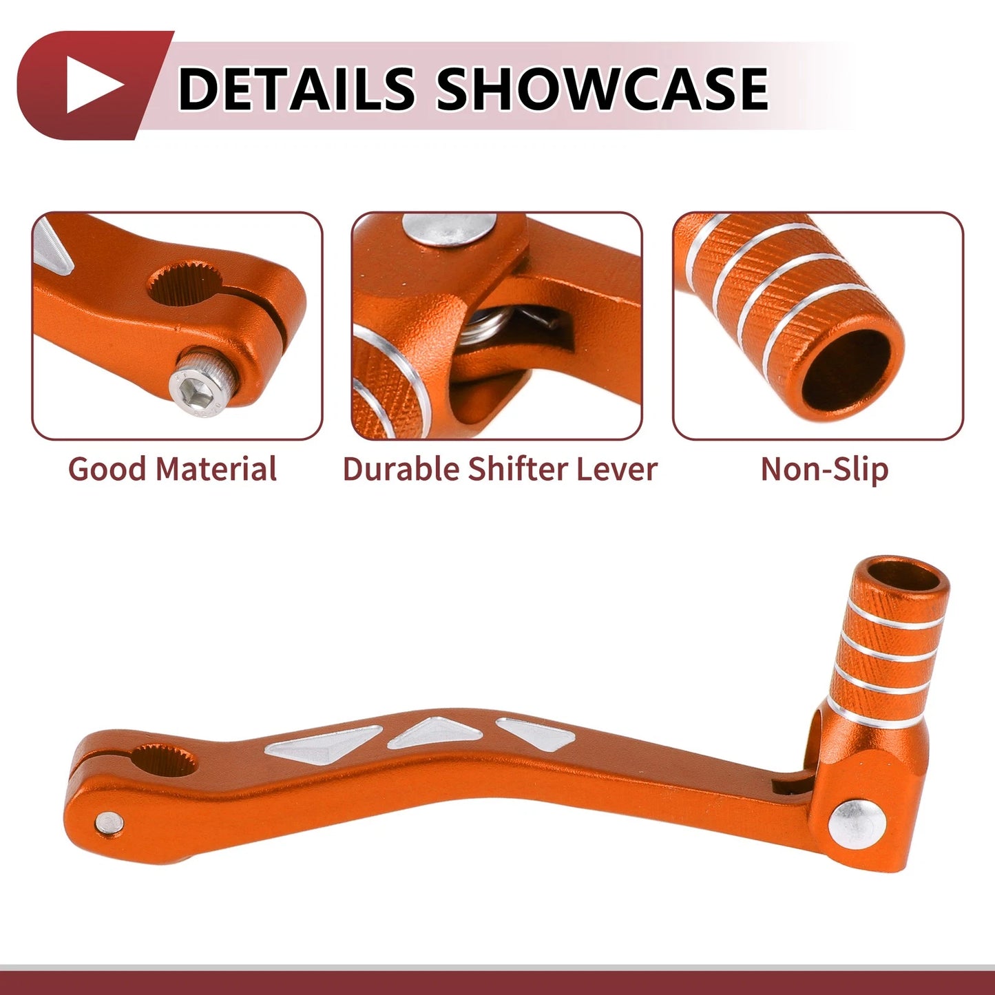 Folding Gear Shifter Lever for Yamaha TTR 50cc (2006–2023) - Orange