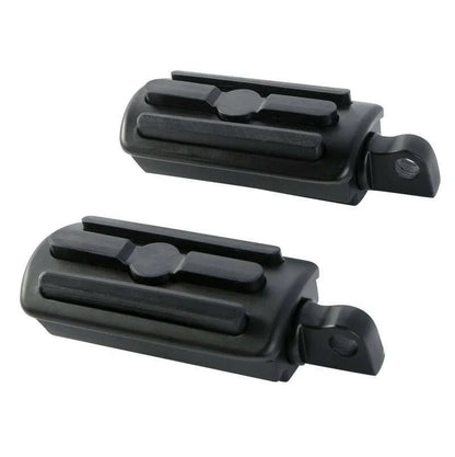 1-1/4" Matte Black Angled Highway Engine Guard Foot Peg Mount for Harley