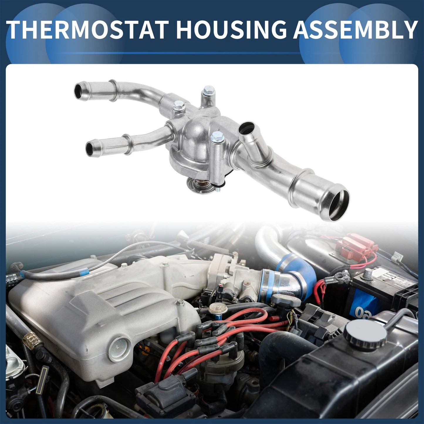 Engine Coolant Thermostat Housing Assembly for Chevrolet Impala V6 2014–2019
