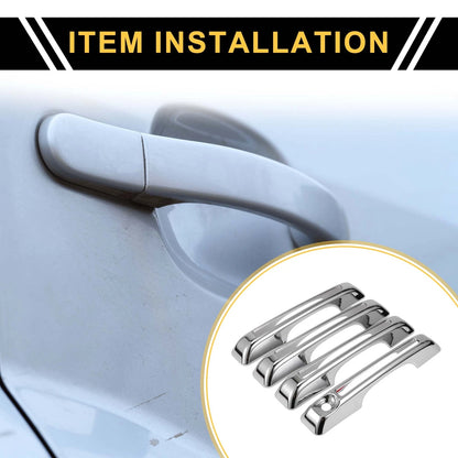 Set of 4 Car Door Handle Protectors for Ford Maverick (2022–2023) Silver Tone