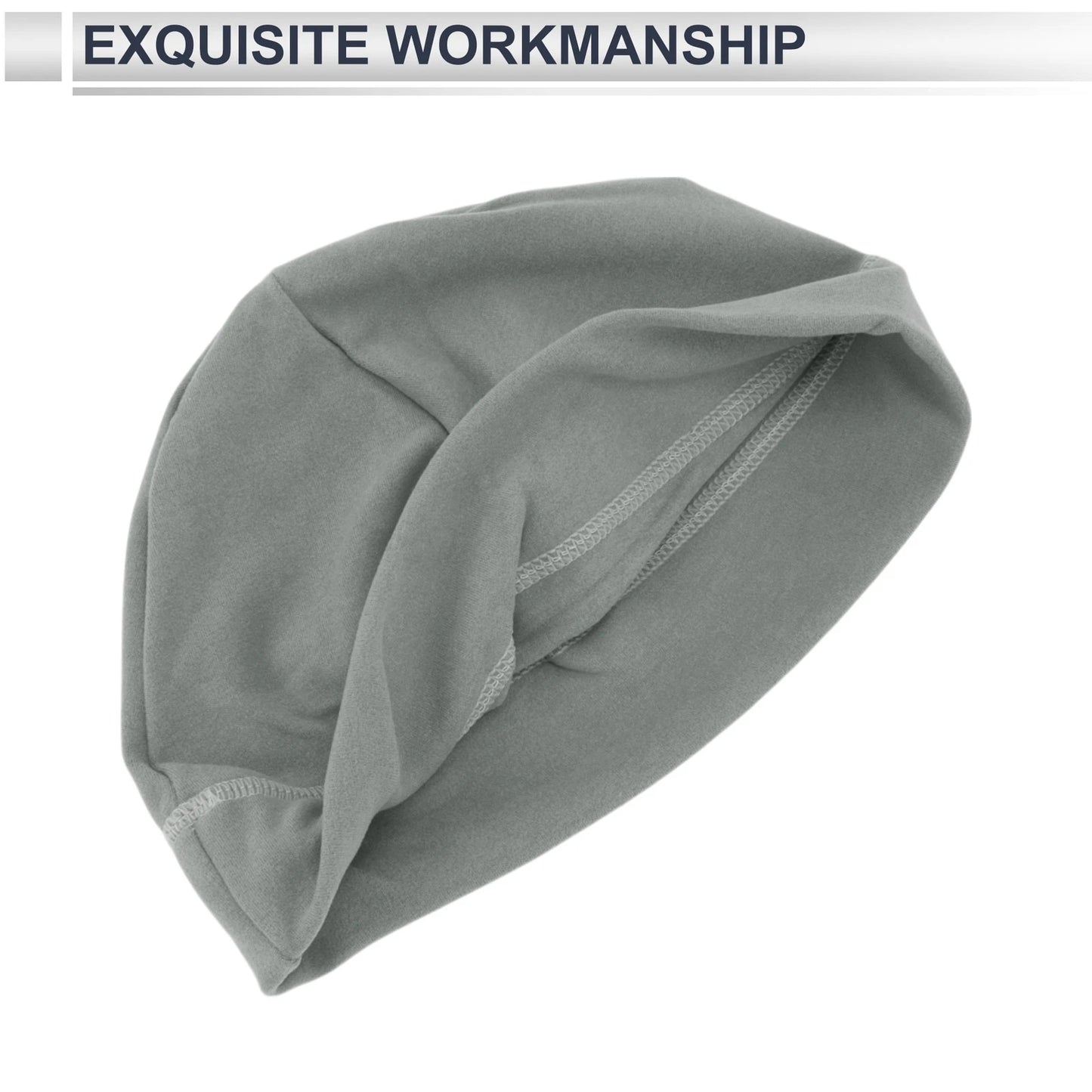 Cycling Hat for Universal Fit (27x19cm) - Light Gray, Ear Protection