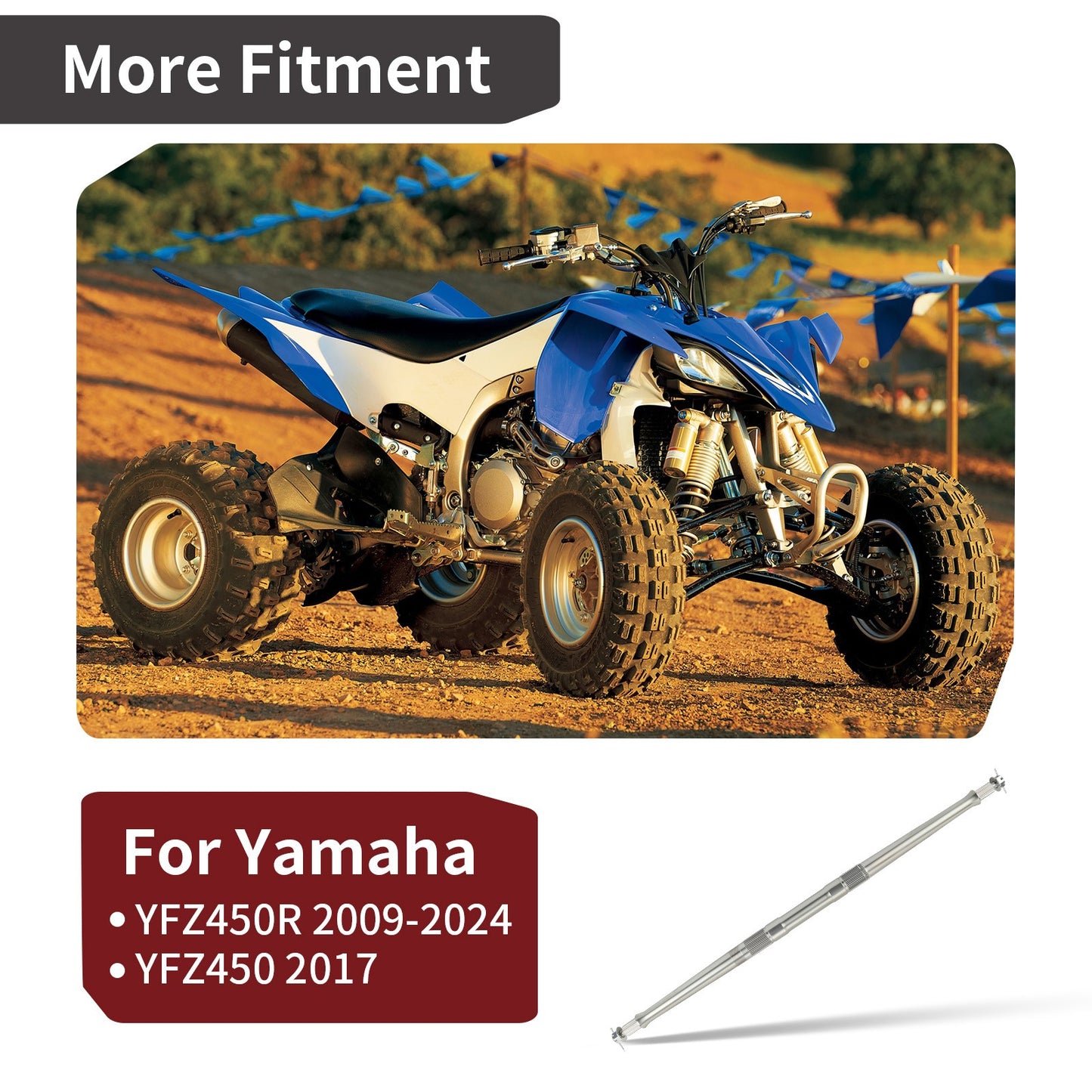 Rear Wheel Axle Shaft for Yamaha YFZ450R (2009–2024)