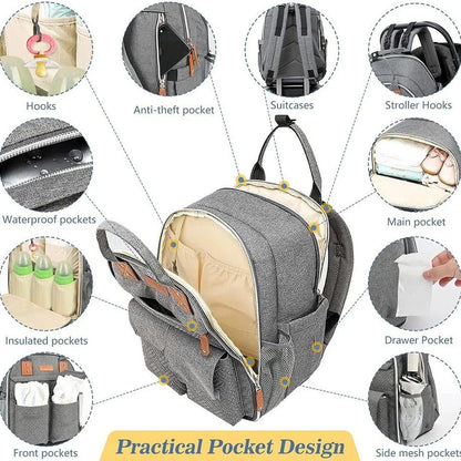 Diaper Bag / Large / Backpack for Family Travel