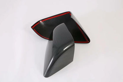 Carbon Fiber Rear View Side Mirror Cover Trim for Tesla Model X (2017–2021)