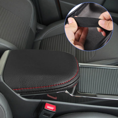 Car Center Console Armrest Box Cover for Chevrolet Malibu (2016-2023) Black Red