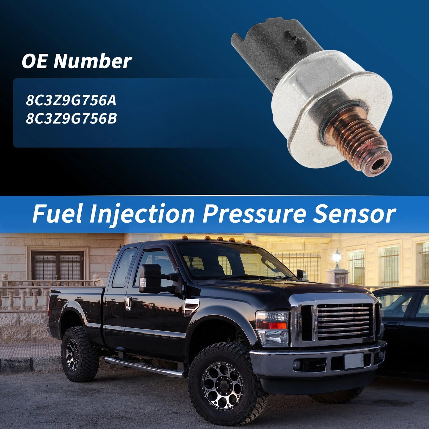 Fuel Pressure Sensor No.8C3Z9G756A for Ford F-250 Super Duty (2008–2010)