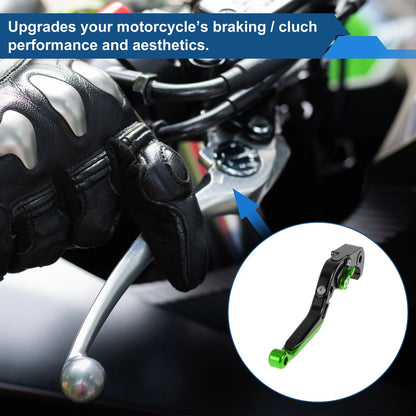 Adjustable Brake Clutch Levers for Kawasaki ZX14R (2006–2017) Black Green
