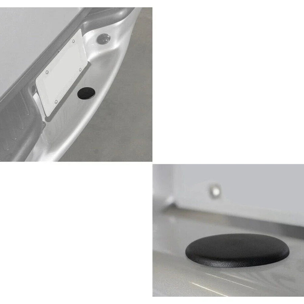 Black Round Rear Bumper Tailgate Step Pad Cover for Ford F150 F250 (2017-2023)