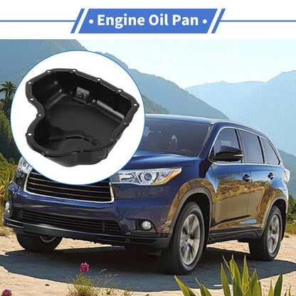 1 Pc Engine Oil Pan No.1210136110 for Toyota Highlander (2018–2021) Steel Black