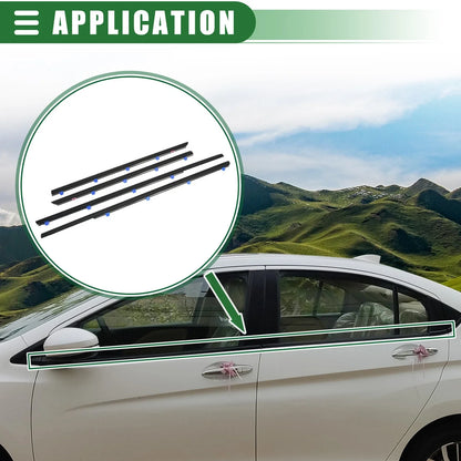 Window Weatherstrip Trim Seal Belt Kit Outer for Honda Civic (2012-2015)
