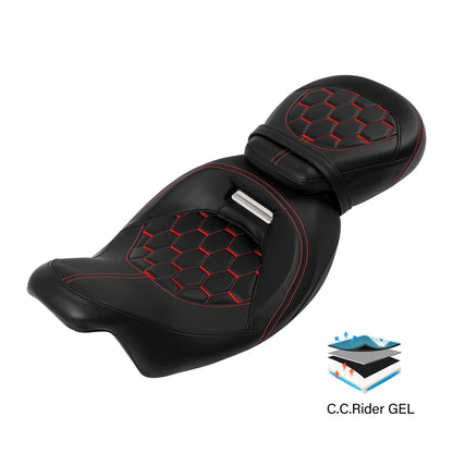 Gel Seats  Driver Passenger for Harley Electra Glide (2009-2023)