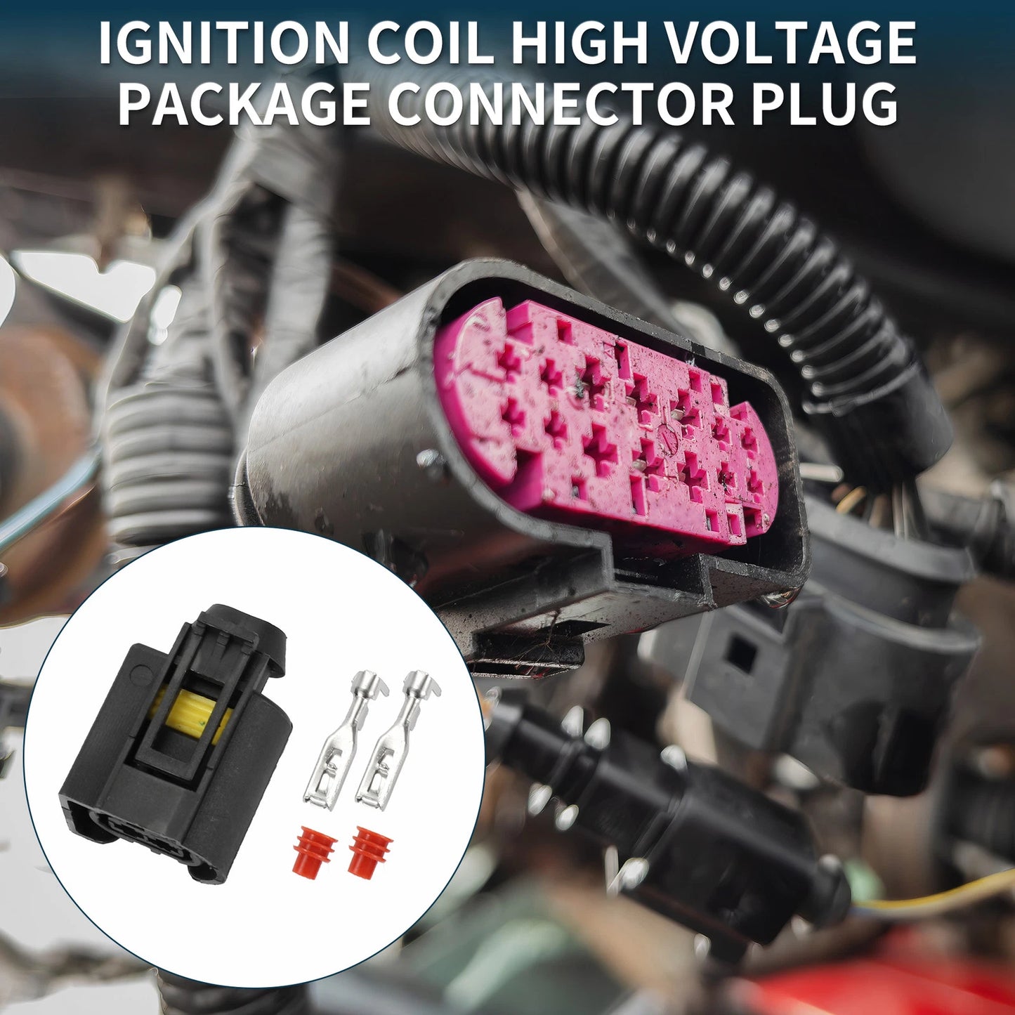 2 Pin Ignition Coil Connector Plug for Mercedes-Benz