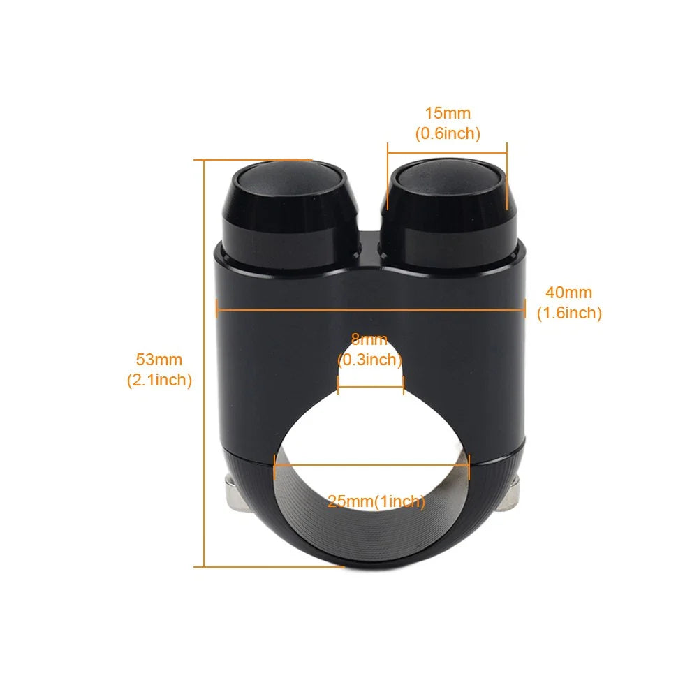 Handlebar Switch 2 Button Horn Light Control for Harley Dyna (2006-2023)