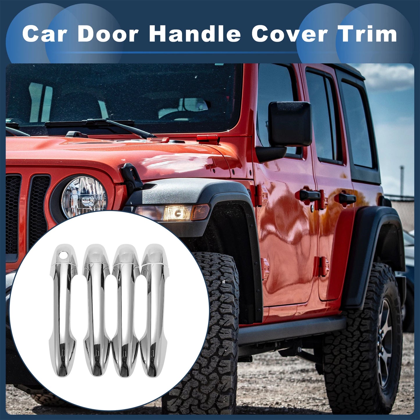 Car Door Handle Cover Trim for Toyota Highlander (2014–2016)