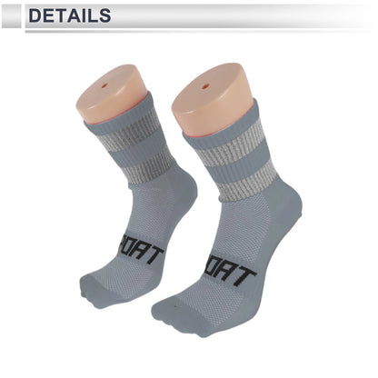 Cycling Socks Anti-friction Reflective Medium Deep Light Grey (M)