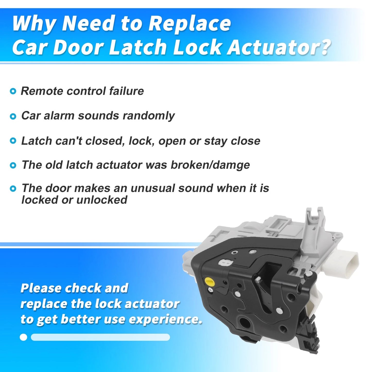 Set of 2 Rear Left Power Door Lock Actuators for Audi A7 Sportback (2012–2018)