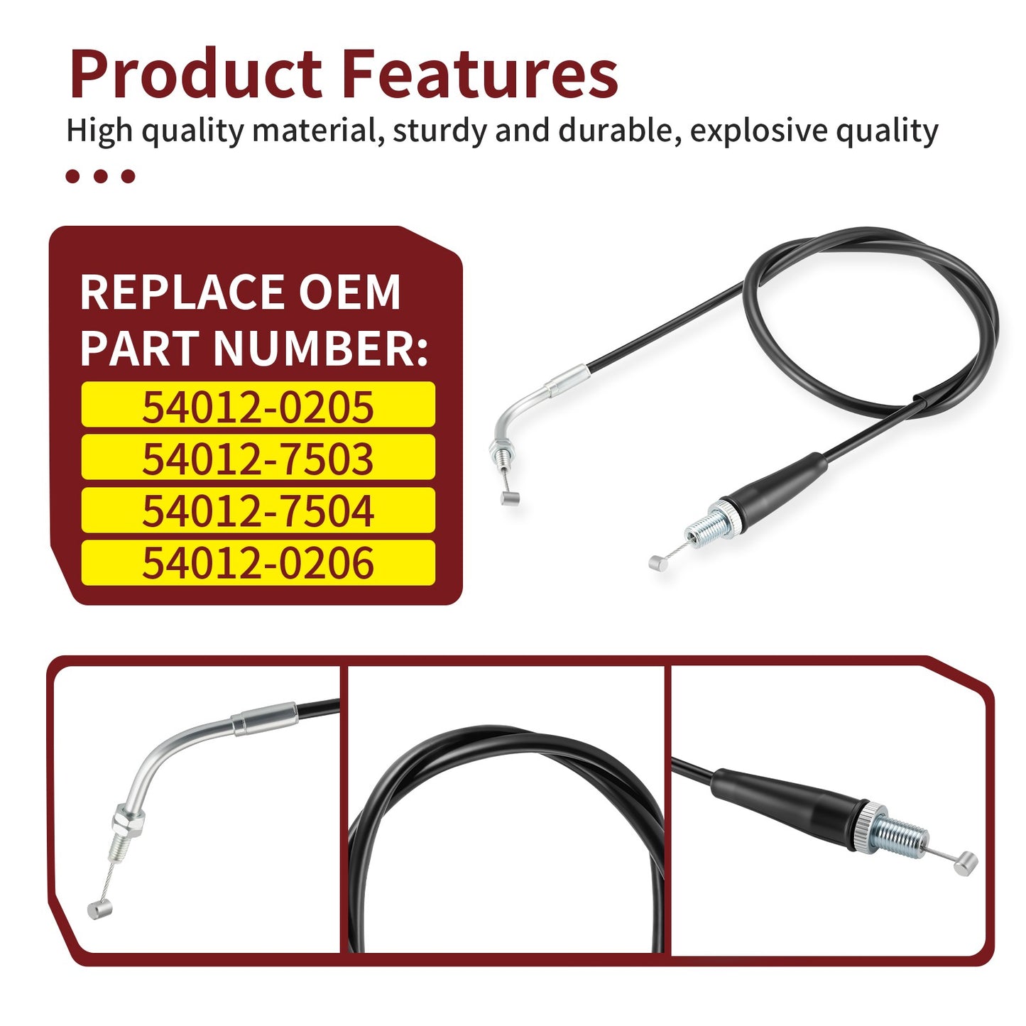 Throttle Cable for Kawasaki Prairie 360 (2003–2013)