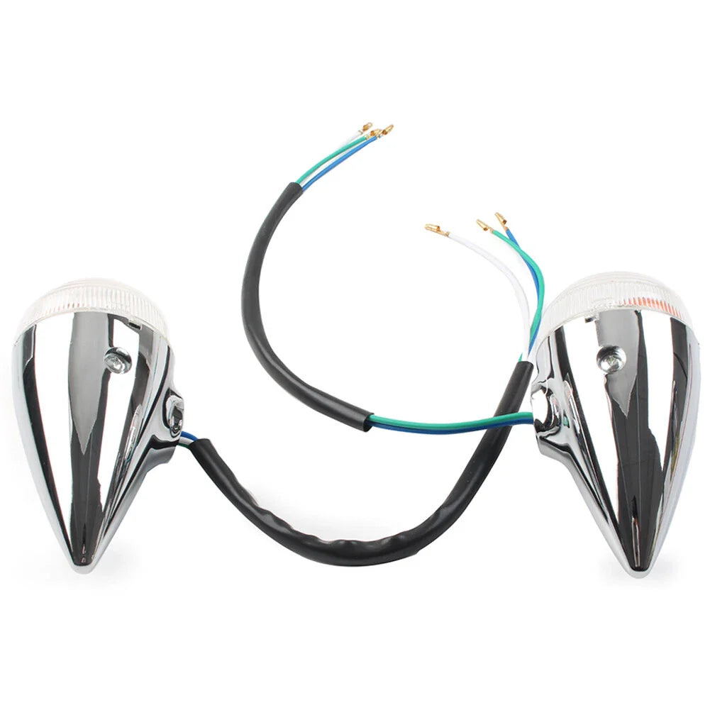 Clear Motorcycle Front Rear Turn Signal Lights for Yamaha XV1900 (2006-2013)