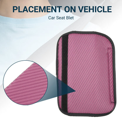2X Breathable Seat Belt Cover Pads for Universal Fit (Soft Pink)