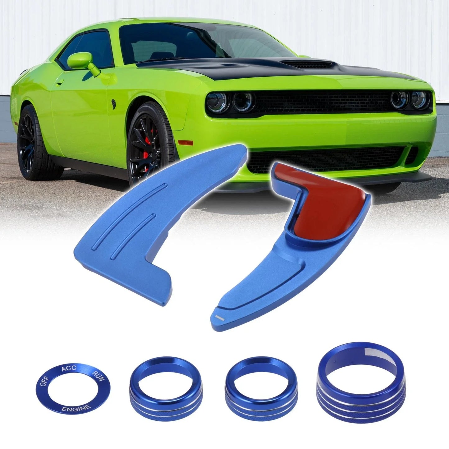 Steering Wheel Shift Paddle Extension Trim Set for Dodge Charger Challenger (2015-2023)